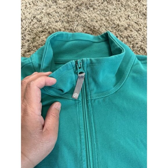 T by Talbots Full Zip Lightweight Jacket Pockets Green Sz 3X Pet Yoga Track READ - Picture 7 of 10